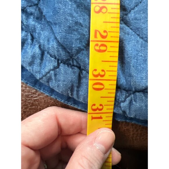 Tribal Jeans Long Button Front Quilted Jacket Barn Coat Fisherman Cottage Gorp S - Picture 4 of 7